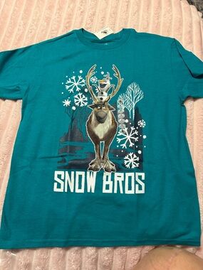 Frozen Snow Bros Graphic Tee - Teal
